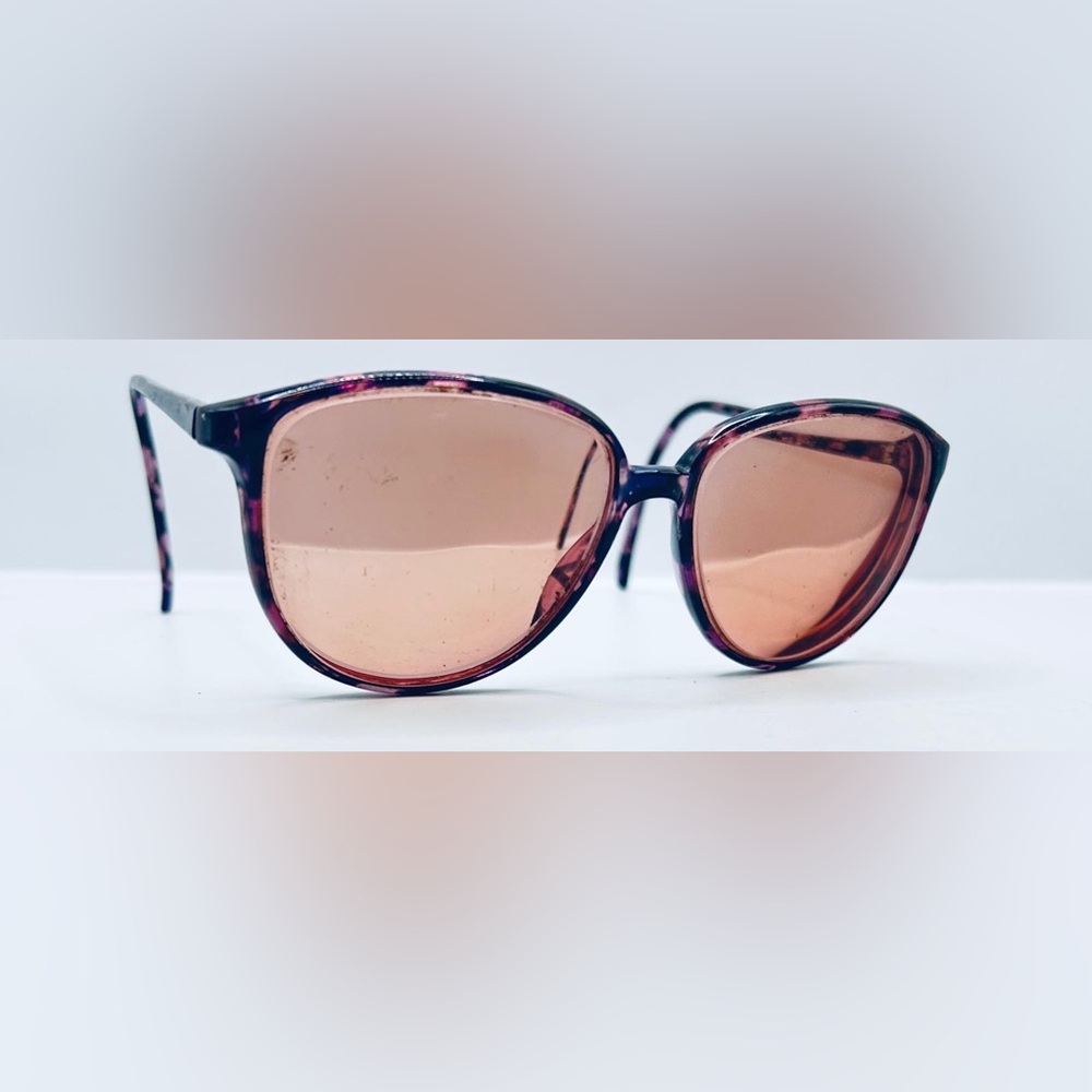 Vintage Marchon Nellie Purple Oval Sunglasses Frames Only